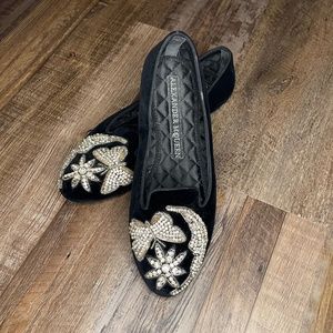 Alexander McQueen velvet flats